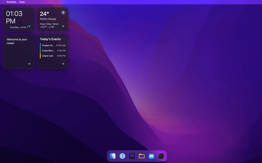 macOS Interface Playground interface